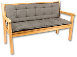  Kerti padpárna, Gris, szürke, 140 x 49 + 39 x 6 cm, 52% poliészter / 48% pamut, mintás, rögzítőpánttal és megkötőkkel (2NAZ0214)