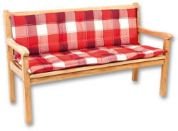  Kerti padpárna, Naxos, 140 x 49 + 39 x 6 cm, 52% poliészter / 48% pamut, négyzetmintás, rögzítőpánttal és megkötőkkel (2NAZ0152)