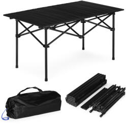 MultiGarden Kerti asztal, MultiGarden XLP150-95-1, fekete, 95 × 55 cm, összecsukható, magasság: 49, 5 cm, hordtáskával, csúszásgátló lábak, teherbírás: 20 kg (TF5148)