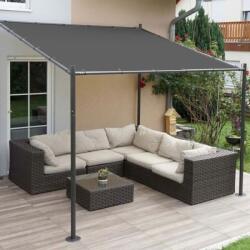 MultiGarden kerti acél pergola pavilon tetővel 3x3m - szürke (DN-FG-871-4)