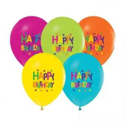 GoDan Happy Birthday feliratos, csillagos luficsomag, 30 cm - 5 db (GZ-HBG5) (GZ-HBG5)