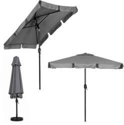 Homelux Umbrelă de grădină dreptunghiulară, reglabilă, cu manivelă, 200x130 cm, gri (SL-UM019-4)