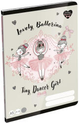 ICO ICO: LizzySuli Lovely Ballerina Tiny Dancer 4. osztályos vonalas füzet A/5 21-32 (7500170003-583172)