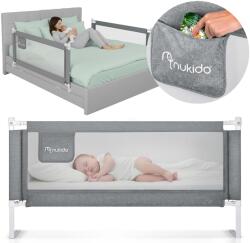 Nukido Barieră de protecție pentru pat cu blocare 160 cm Nukido NK-227 gri (J-722700)