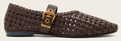 AllSaints balerini din piele Sabine Woven Flat PPY2-OBD495_88X (W102FE)