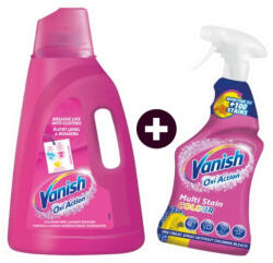 Vanish csomag színes ruhákhoz előkezelő spray-el (500 ml) és folteltávolító folyadékkal (3 l)