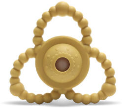 Lorelli Természetes szilikon csörgő-rágóka - Yellow (59063)