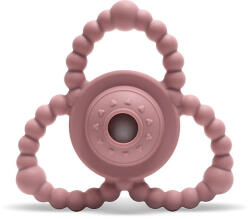 Lorelli Természetes szilikon csörgő-rágóka - Deep Pink (59064)