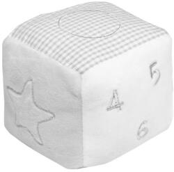  BabyBruin Plüss Csörgő kocka 8*8*8 cm - Szürke