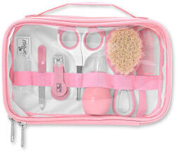 Lorelli Baby Care ápolási szett átlátszó tartóban - blush pink