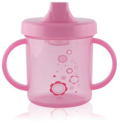 Lorelli - Baby Care Lorelli Baby Care itatópohár fogantyúval 210ml alacsony - pink (10230560002)
