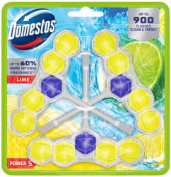 Domestos Power5 WC frissítő blokk, Lime (3x50 g)