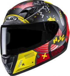 HJC Cască integrală pentru motocicletă pentru copii HJC Y10 Mika MC1SF negru-roșu-galben (HJC117771)