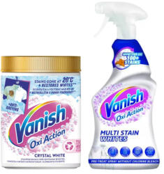Vanish Oxi Action foltelvátolító és fehérítő csomag: előkezelő spray (500 ml) és folteltávolító por (970 g)