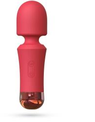 Crushious Vibrator Crushious Wanda Mini Wand, 10 Moduri Vibratii, Silicon, USB, Rosu, 12.5 cm Vibrator