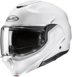 HJC Cască de motocicletă rabatabilă HJC F100 Solid alb perlat (HJC189229)