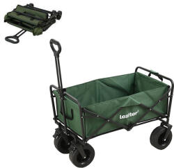 Leziter Összecsukható prémium kerti strandkocsi zöld (LSZK088-GREEN) - fabuland