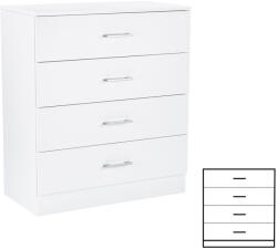 Leziter Miami komód 4 fiókos 80x92 cm fehér-fehér (LMK4FFF) - fabuland