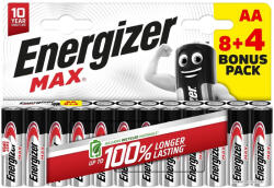 Energizer MAX 1, 5V AA/ceruza alkáli elem 12 db/csomag (LR6MAX-DHP12)