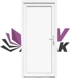 Extruplast Logistic SRL 90X200 cm-es Műanyag bejárati ajtó balos fehér színben Flat díszpanellel X-tru (BEA90200BBX-TRU-STADUR24)