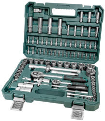 Brüder Mannesmann Mannesmann Set chei tubulare, 94 piese, 1/4 și 1/2, cu capete din oțel CrV (M 2055-SL) Trusa unelte