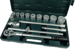 Brüder Mannesmann Mannesmann Set chei tubulare, 15 piese, 3/4, 22-50 mm, în valiză din plastic (M 2065)