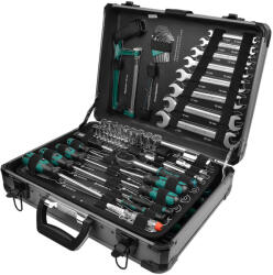 Brüder Mannesmann Mannesmann Set scule în valiză din aluminiu, 133 piese, scule din oțel CrV (M29079) Trusa unelte