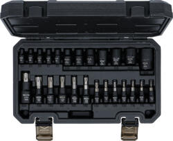 BGS technic Set biți/chei tubulare | 6, 3 mm (1/4"), 10 mm (3/8"), 12, 5 mm (1/2") | profil E / profil T (Torx) | 25 piese (20124) Trusa unelte