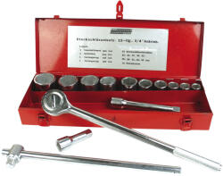 Brüder Mannesmann Mannesmann Set chei tubulare 3/4, 15 piese, 22-50 mm, capete hexagonale CrV (M 296)