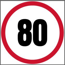  Sebességkorlátozó matrica 80 Km/h 15 cm Laminált (4829361750_8)
