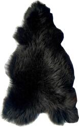 Furryman Báránybőr Island Fekete Természetes Hosszú Haj 15cm Bolyhos Szőnyeg 110x60cm (Island czarny L)