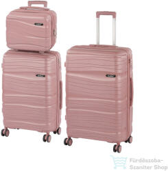 Leziter TraveLux Voyager X gurulós bőrönd szett mályvarózsaszín LTRVBS-X-RG (LTRVBS-X-RG)