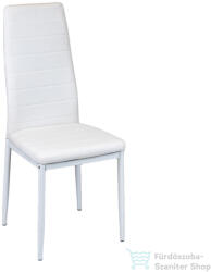Leziter Tino NOVA Étkezőszék fehér textilbőr + fém - fehér MDC-001-White (MDC-001-White)