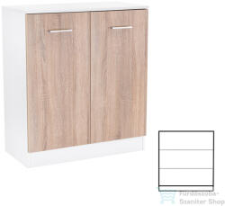 Leziter Miami komód 2 ajtós 80x92 cm sonoma tölgy-fehér LMK2ASTF (LMK2ASTF)