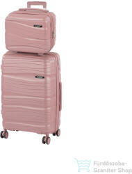 Leziter TraveLux Voyager III gurulós bőrönd szett mályvarózsaszín LTRVBS-III-RG (LTRVBS-III-RG)