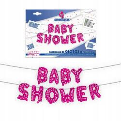  Léggömb Girland Baby Shower Rózsaszín XL 6 méter