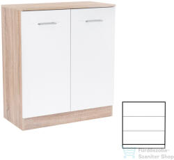 Leziter Miami komód 2 ajtós 80x92 cm fehér-sonoma tölgy LMK2AFST (LMK2AFST)