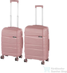 Leziter TraveLux Voyager V gurulós bőrönd szett mályvarózsaszín LTRVBS-V-RG (LTRVBS-V-RG)