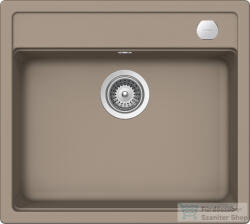 SCHOCK Mono N-100 CRISTADUR® Twilight 570 x 510 mm, gránit kompozit konyhai mosogató, Taupe szürke MONN100TWILSA (MONN100TWILSA)