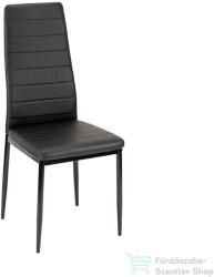 Leziter Tino NOVA Étkezőszék fekete textilbőr + fém - fekete MDC-001-Black (MDC-001-Black)