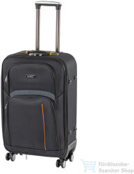 Leziter TraveLux light közepes bőrönd puha 68x45x25 cm fekete 608-BL24 (608-BL24)