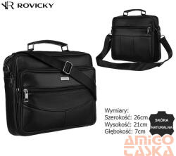 Rovicky Férfi Bőr Oldaltáska R-13206-L-3891 Black - Fekete (R-13206-L-3891 BLAC)