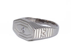 Ékszershop Köves fehérarany férfi pecsétgyűrű (1334575)