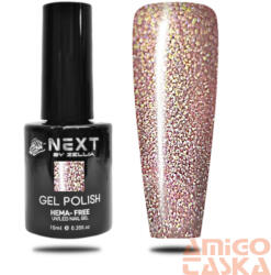  Next By Zellia Gél Lakk 10Ml - Hema / Tpo Free - ZB-108 - Disco Rózsaszín Narancs Csillám Varázs (ZB-108)