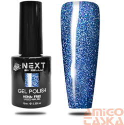  Next By Zellia Gél Lakk 10Ml - Hema / Tpo Free - ZB-126 - Kék Galaxis Pink Csillámmal (ZB-126)
