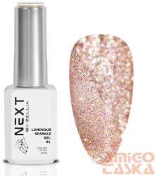  Next By Zellia Gél Lakk 10Ml - Luminous Sparkle Gel - 001 (LSG-001)