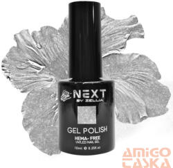  Next By Zellia Gél Lakk 10Ml - Hema / Tpo Free - ZB-061 - Ezüst Eső-Hideg Fényes Ezüst Csillám (ZB-061)