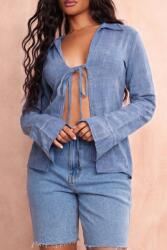 Prettylittlething DC45207 Prettylittlething Kötött Hosszú Ujjú Ing (16) M