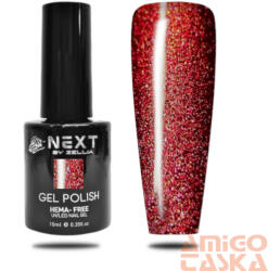  Next By Zellia Gél Lakk 10Ml - Hema / Tpo Free - ZB-093 - Piros Disco -Csillámos (ZB-93)