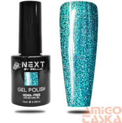  Next By Zellia Gél Lakk 10Ml - Hema / Tpo Free - ZB-131 - Sarkifény -Kékeszöld Arany Ezüst Csillámos (ZB-131)